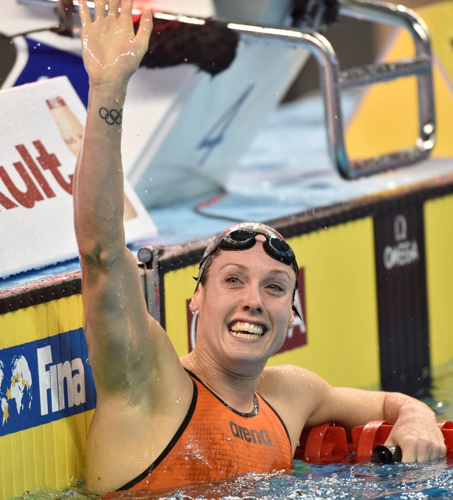 06-12-2014 ZWEMMEN: FINA WORLD SWIMMING CHAMPIONSHIPS: DOHAMoniek Nijhuis wint brons op de 100 meter schoolslagFoto: Soenar Chamid