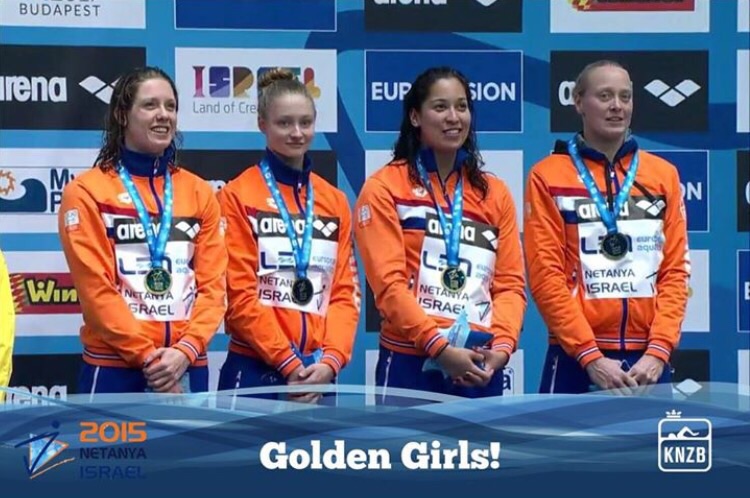 EK korte baan 2015 estafette gouden team
